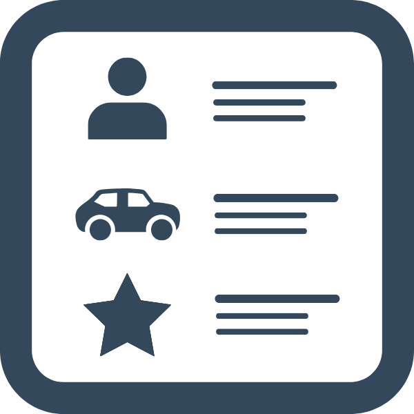 Booking details icon representing transfer information.