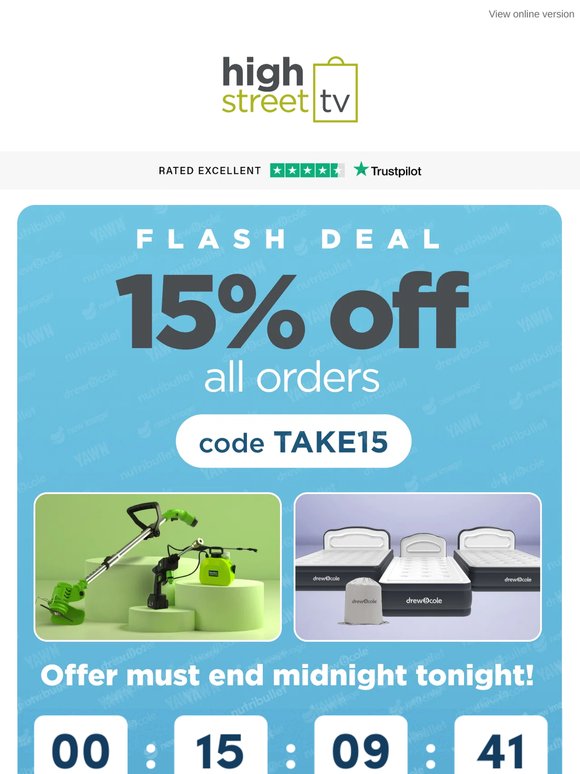 Final Call - 15% off ends Midnight!