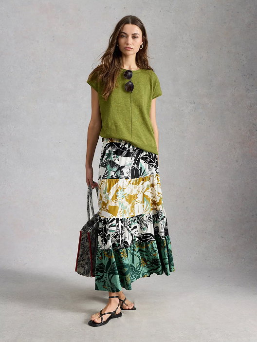 Shop Clementine Jersey Maxi Skirt