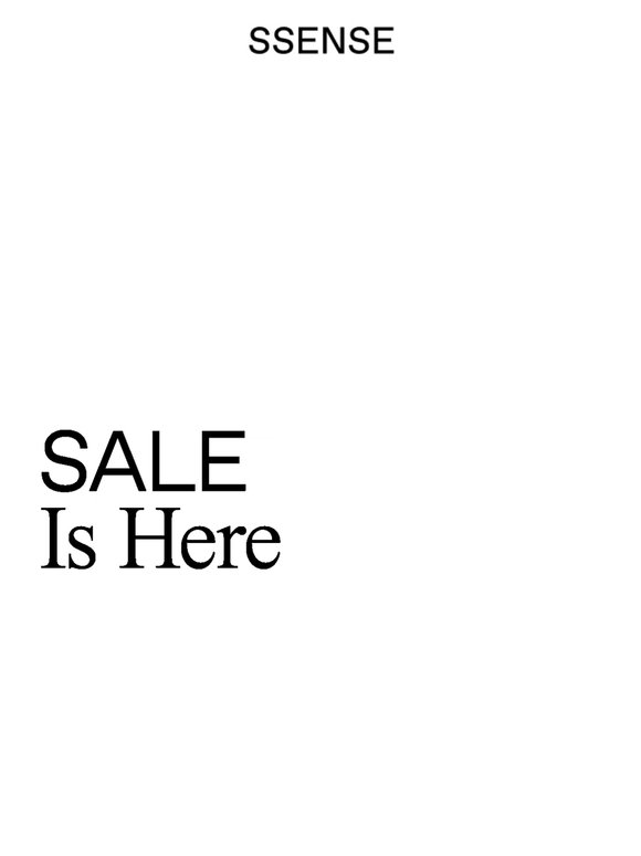 The SSENSE Sale Starts Now
