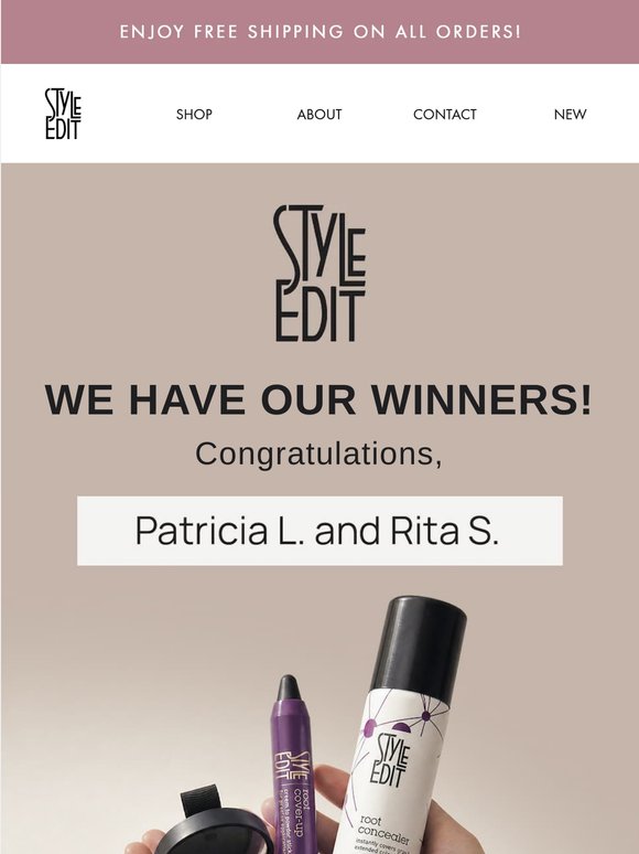 giveaway results are in. did you win?