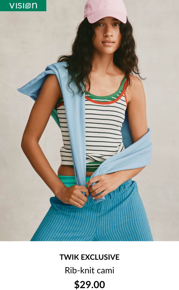 Rib-knit cami at 29$