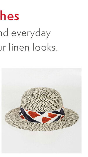 Straw Hat with Animal Print Trim