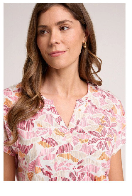 Linen Blend Notch Neck Top