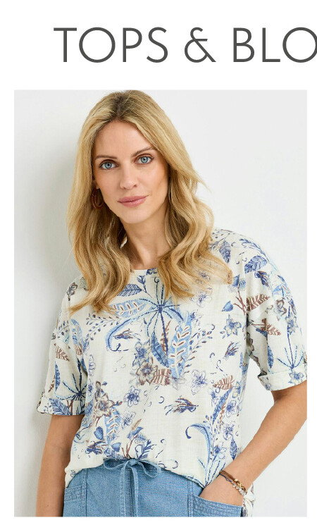 Linen Floral Print Tab