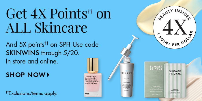 4X Points on Skincare