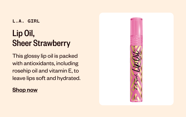 L.A. GIRL LIP OIL, SHEER STRAWBERRY - SHOP NOW