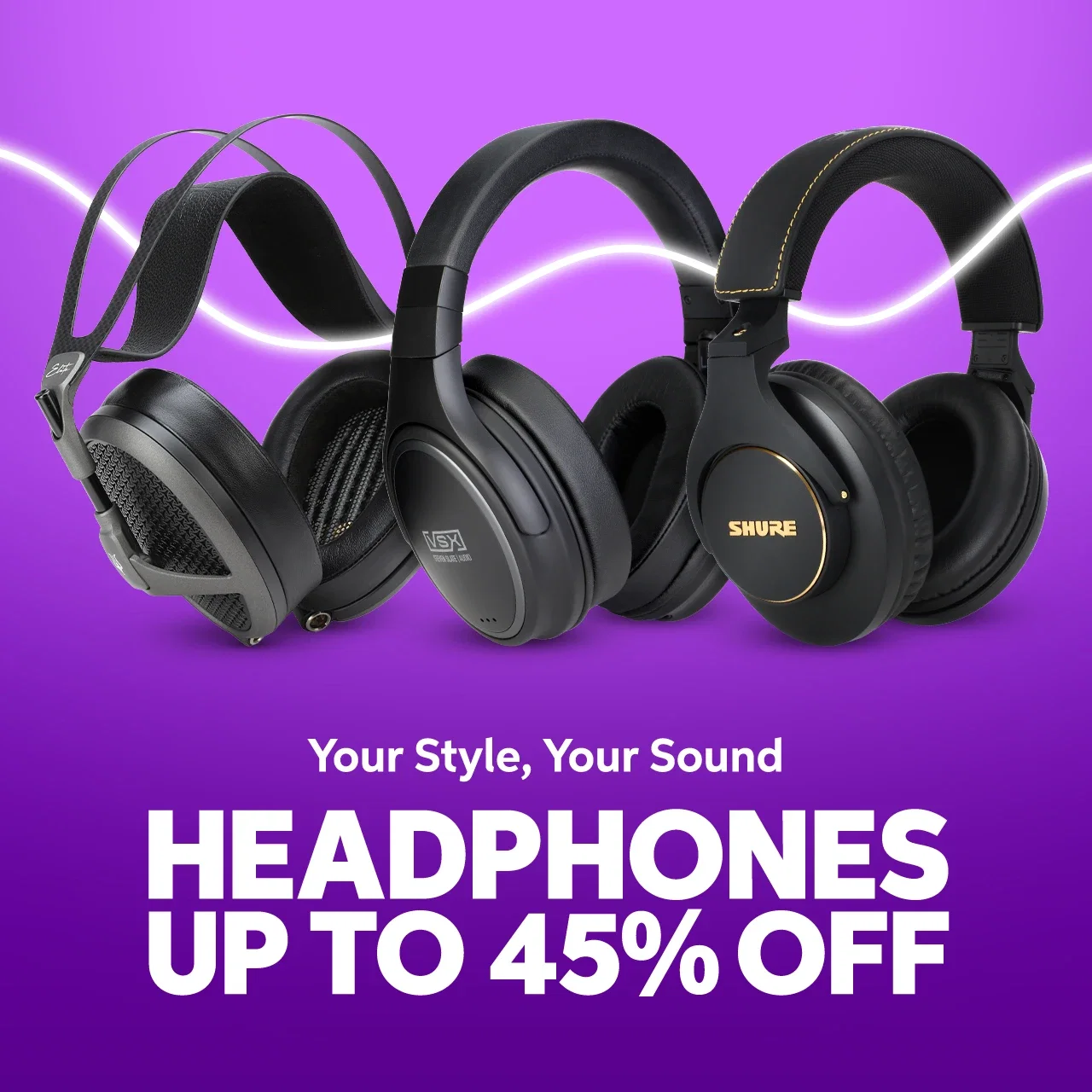 Your Style, Your Sound: Headphones Up to 45% Off