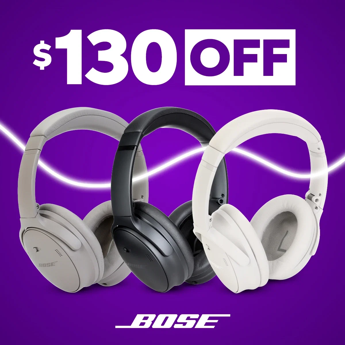$130 Off Bose QuietComfort Wireless Noise-canceling Headphones