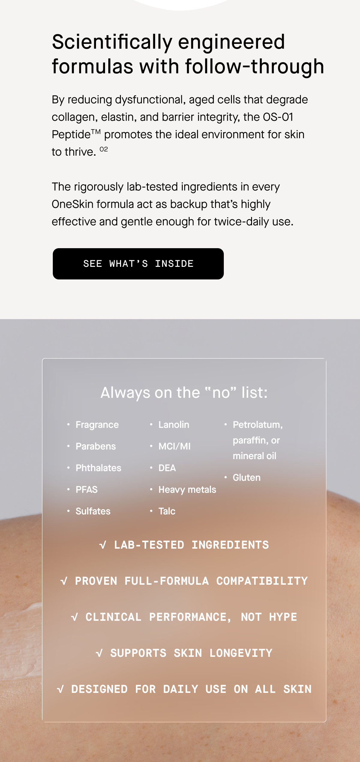 Scientifically engineered formulas with follow-through