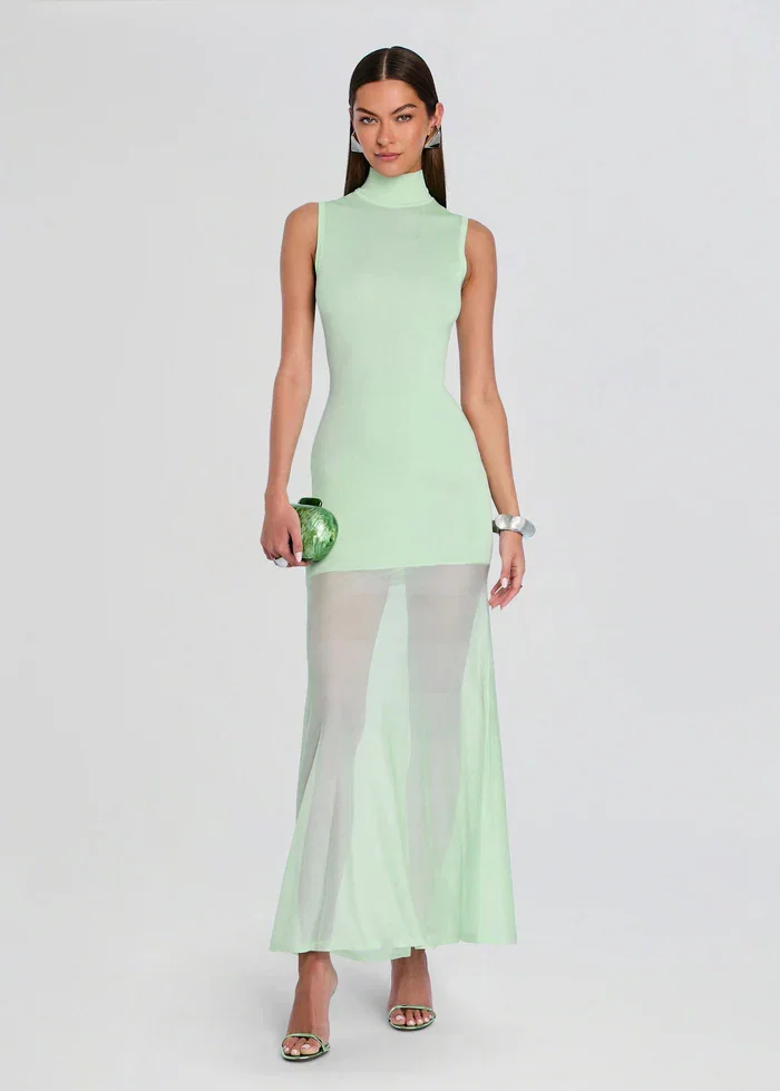 Image of  Amine Knit Maxi Dress - Spearmint