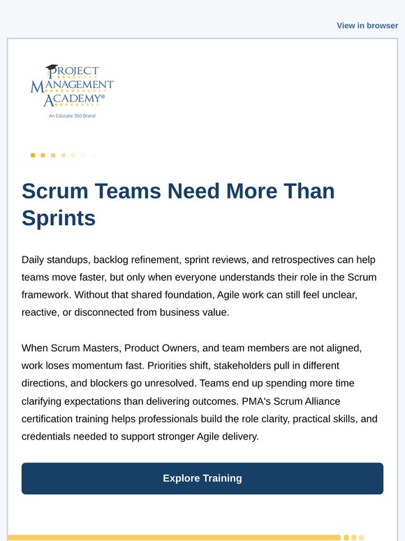 Register for Scrum Alliance® Training