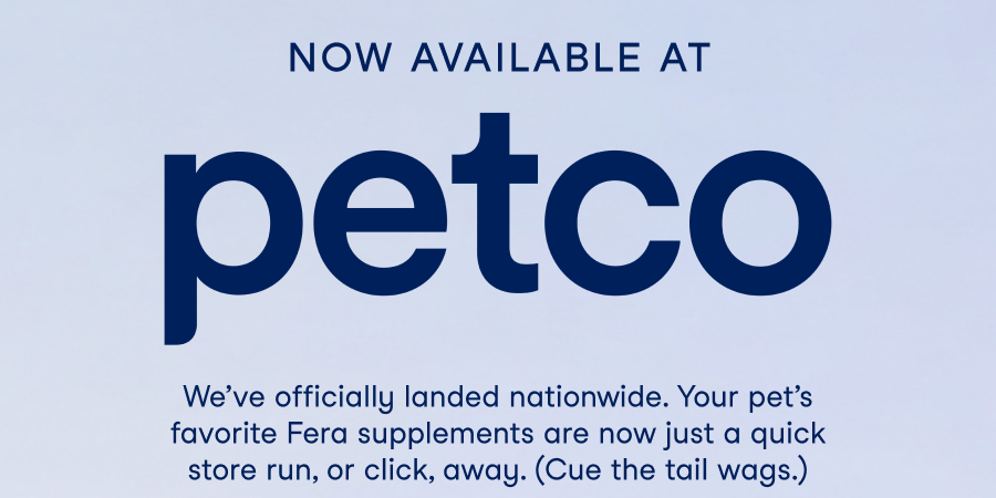 Now available at Petco