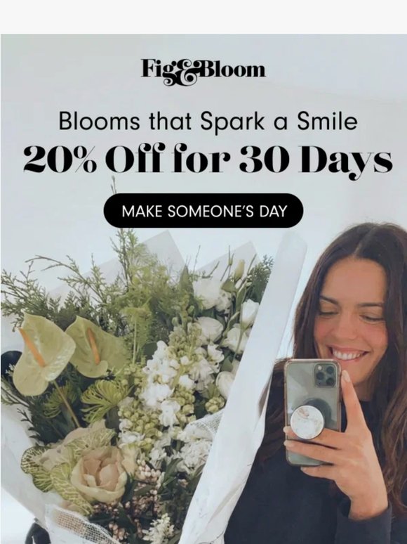 💐20% off flowers one last time!