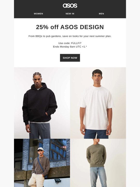 25% off ASOS DESIGN