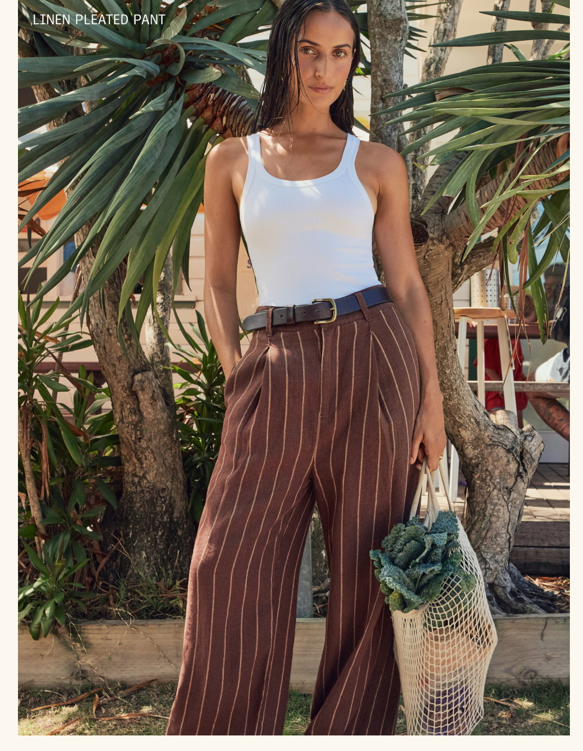 Linen Pleated Pant