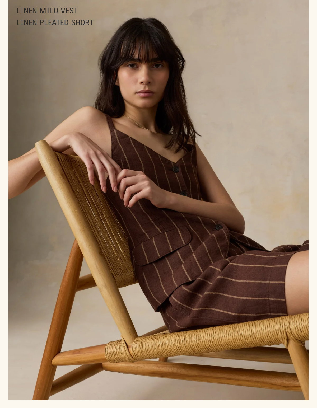 Linen Milo Vest