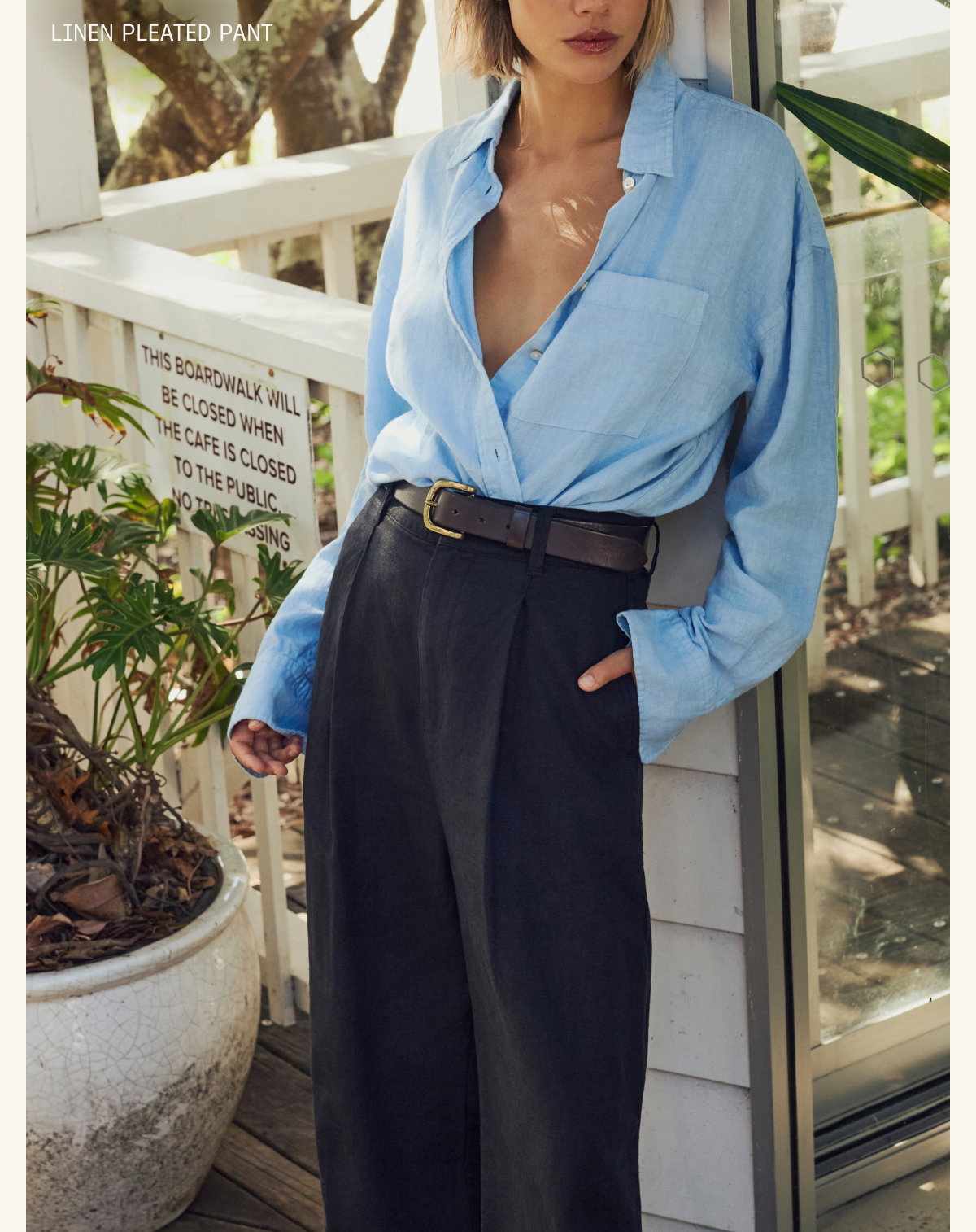 Linen Pleated Pant