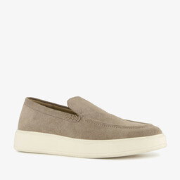 Van Beers suède heren instappers taupe