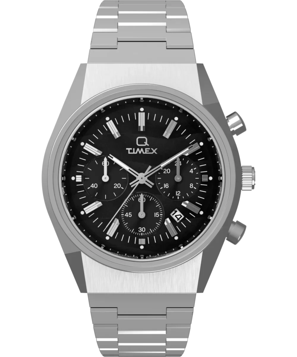Image of Q Timex® Falcon Eye Chronograph 40mm Stainless Steel Bracelet Watch