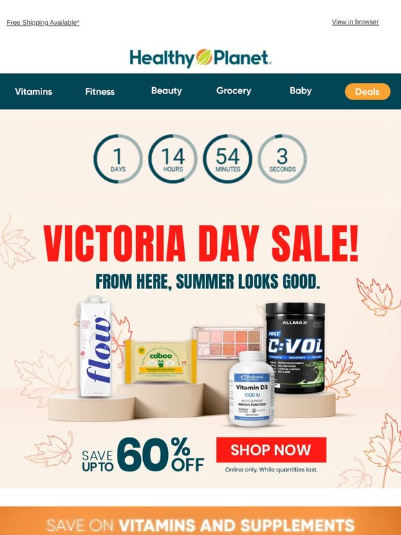 ⌛ Victoria Day Sale: Up to 60% OFF ends tomorrow!
