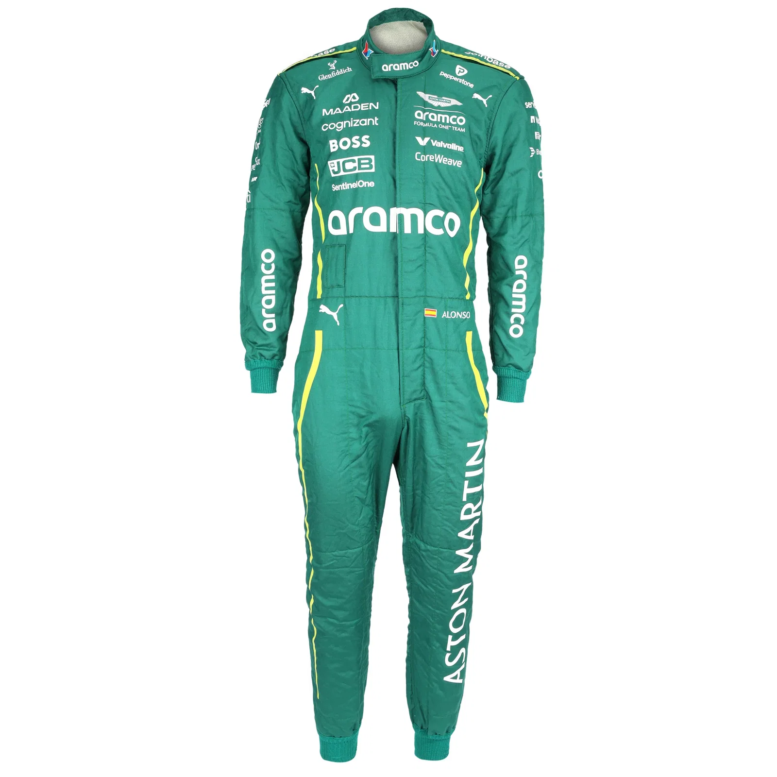 Image of Fernando Alonso Aston Martin Aramco F1 Team 2025 Grand Prix Used Race Suit - Candian GP