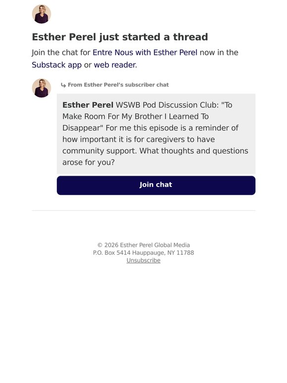 💬 New thread from Esther Perel