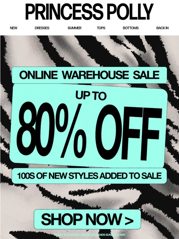 We owe you up to 80% off 🫶