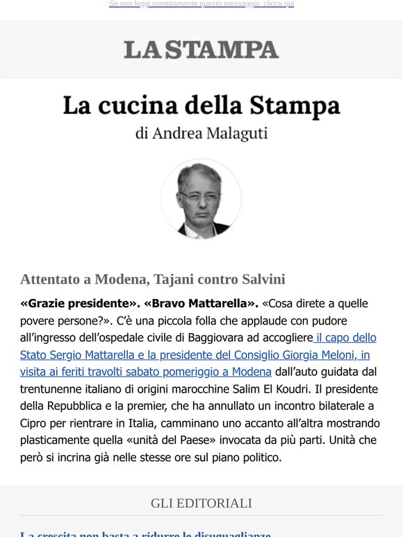 Attentato a Modena, Tajani contro Salvini