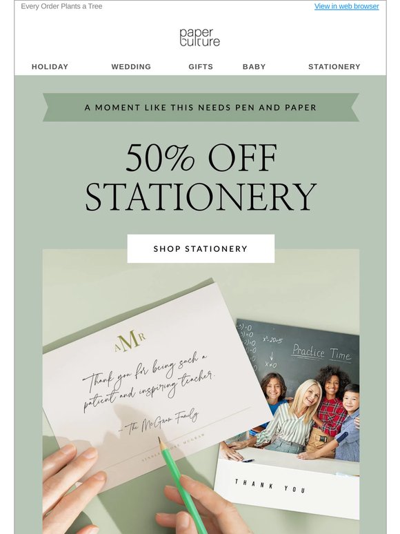 50% Off Stationery + Thoughtful Dad Gifts