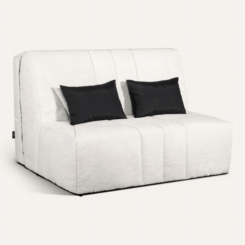 SIMMONS Banquette-lit BZ CARESSE tissu velours charbon