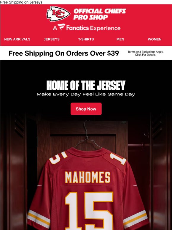 Home Of The Jersey | Rep Your Chiefs In Style