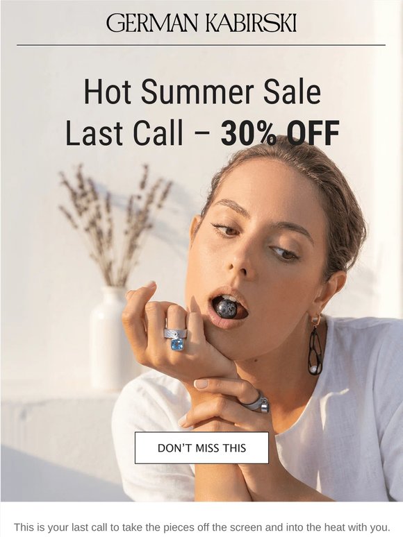 Final call for 30% OFF Summer Sale ⏱️
