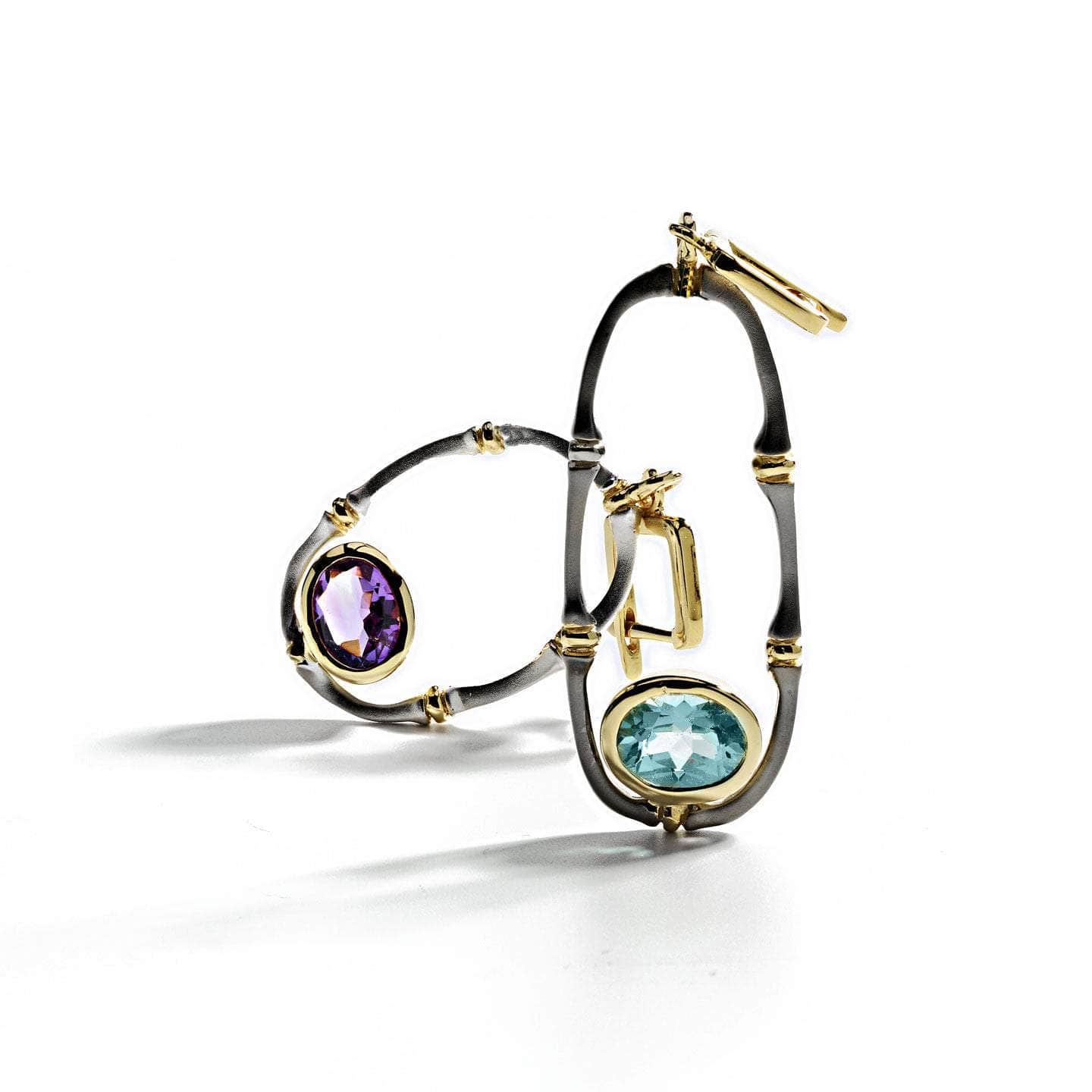Rameli Topaz and Amethyst Earrings