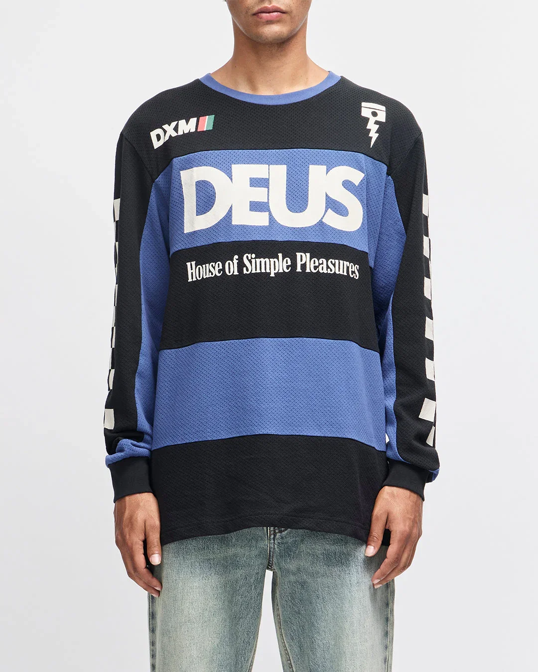 Image of Vilander Moto Jersey - Mechanic Blue Combo
