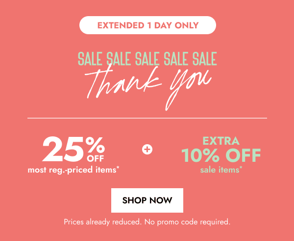 Thank You Sale Extended