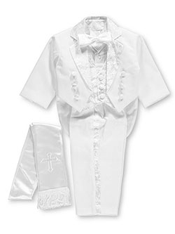 Pretty Me Baby Boys’ Embroidered 6-Piece Christening Tuxedo