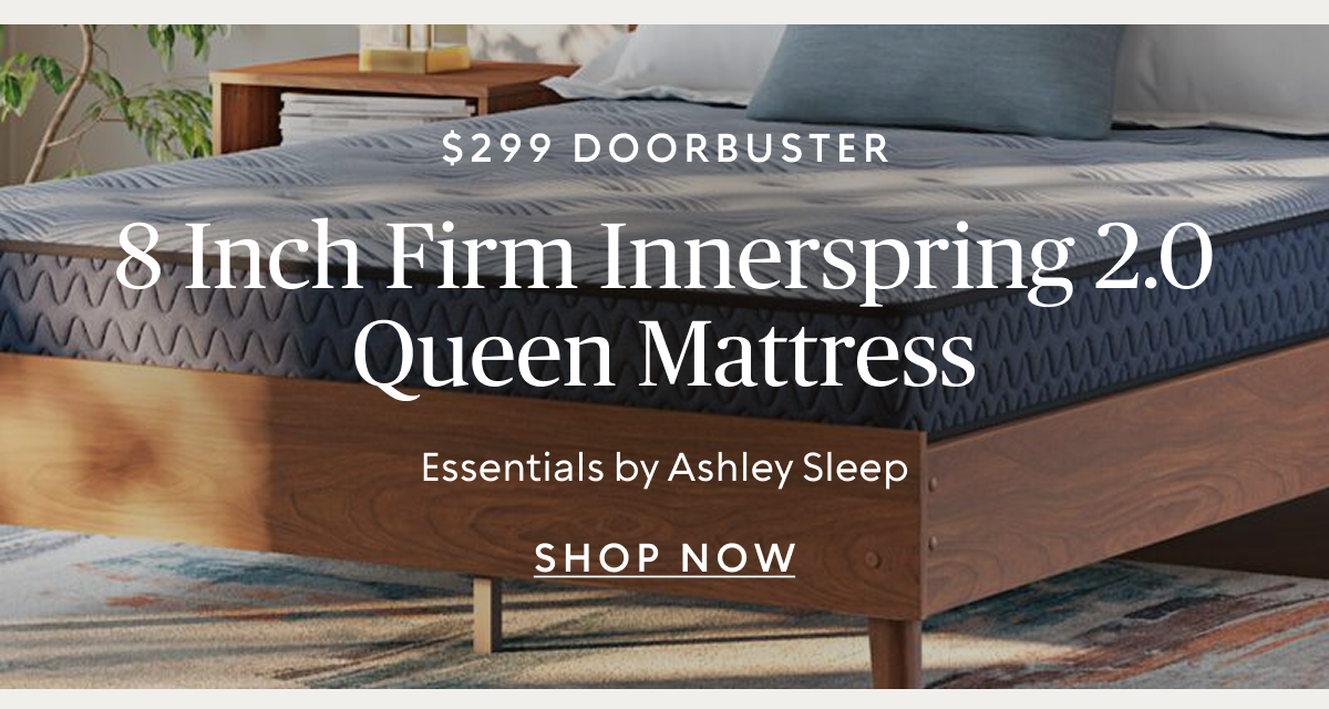 $299 Doorbuster: Ashley Sleep Essentials 8 Inch Firm Innerspring 2.0 Queen Mattress
