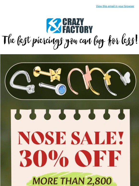 👃 30% OFF NOSE starts now,