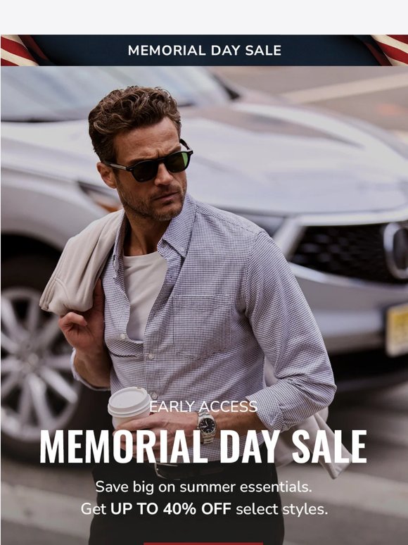 Early Access: Memorial Day Sale is Live!