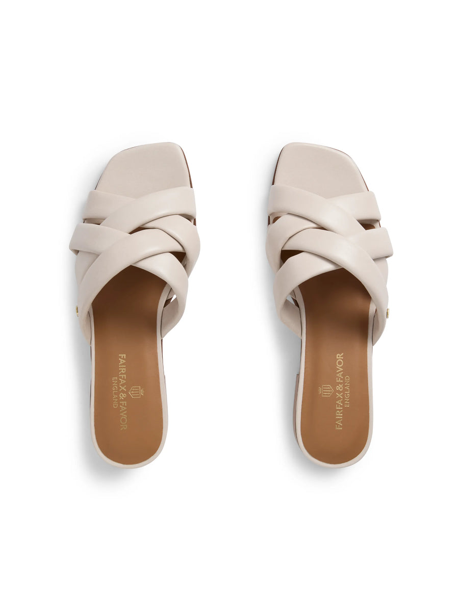 Ebury Stone Leather Sandals