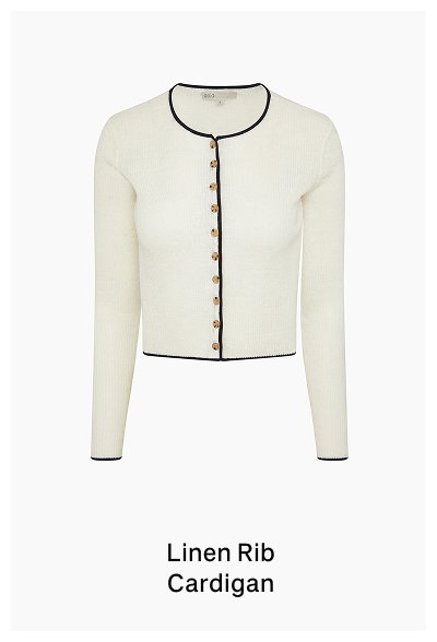 Onia Spring 2026 Women's Linen Rib Cardigan