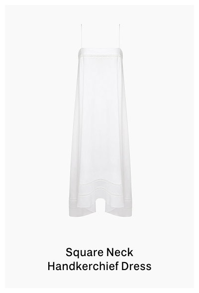 Onia Spring 2026 Women's Square Neck Handkerchief Dress