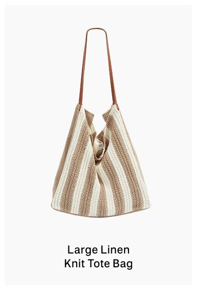 Onia Spring 2026 Women's Large Linen Knit Tote Bag
