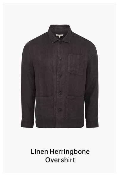 Onia Spring 2026 Men's Linen Herringbone Overshirt