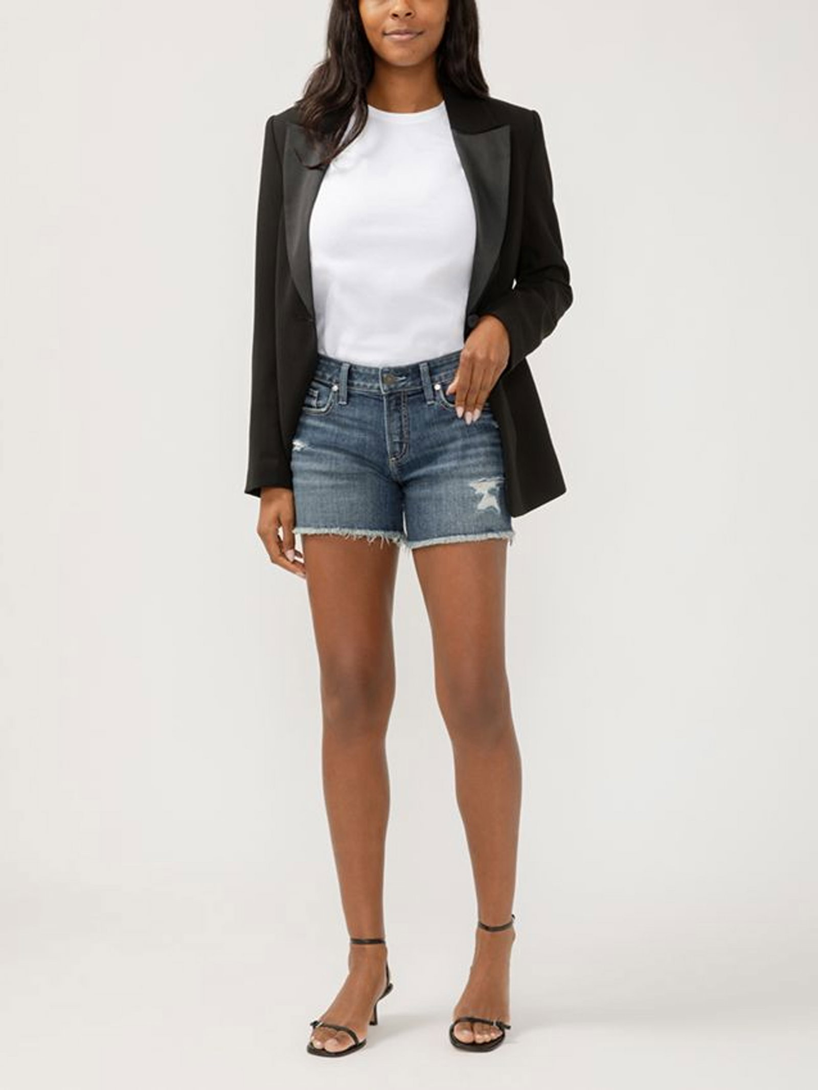 Image of Suki Mid Rise Luxe Stretch Shorts