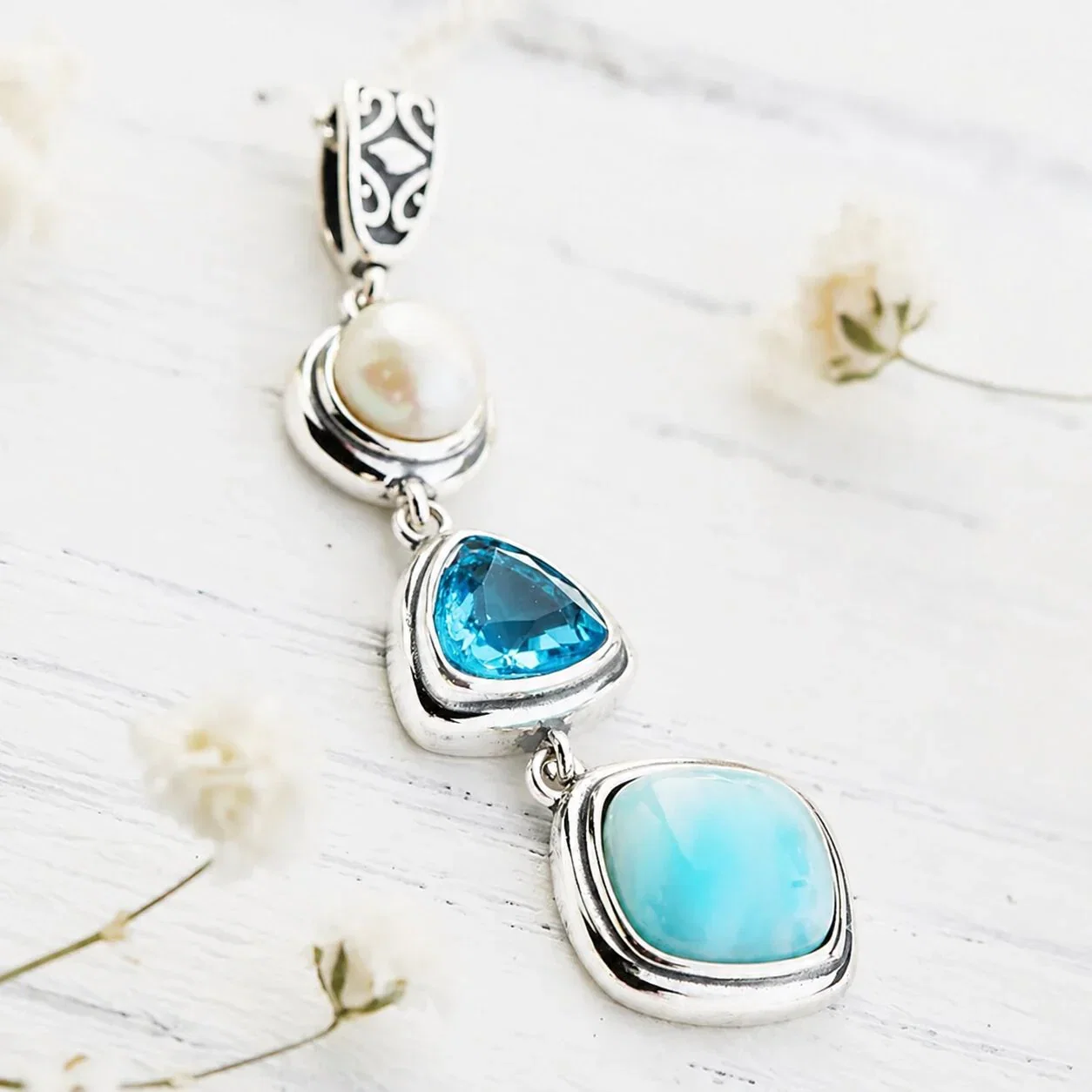 Image of Silver Larimar Necklace