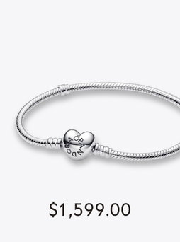 Moments Heart & Snake Chain Bracelet
