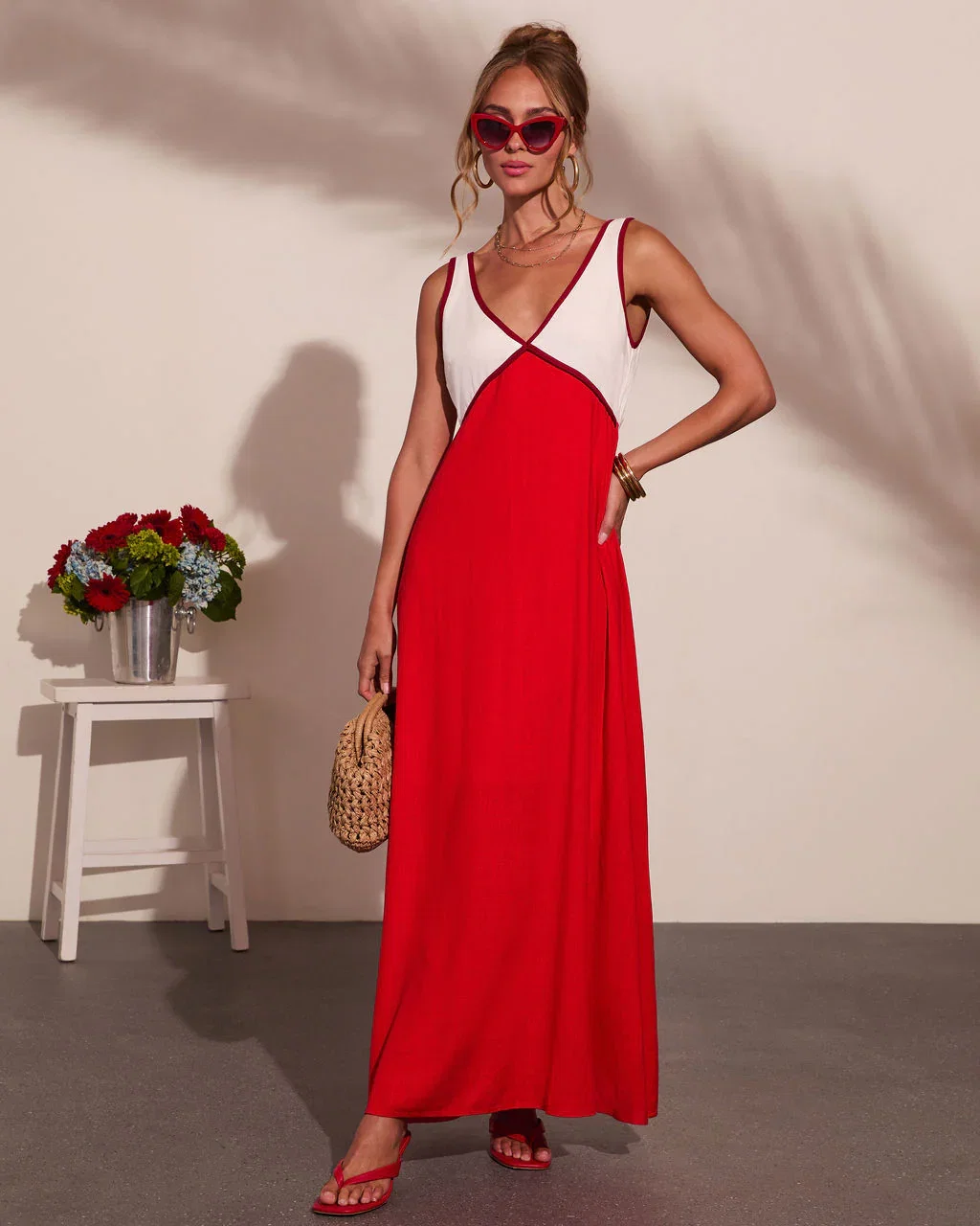 Image of Alexandrea Colorblock Maxi Dress