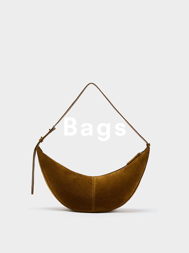 Slide Bag in Soft Suede in Fern, 'Bags' overlaid